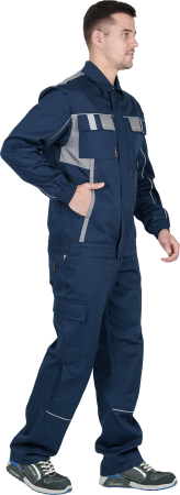 Костюм КОНФОРМ , т.синий-серый, куртка/брюки, пл. 255 г/м², КОС 588 (ЧЗ)