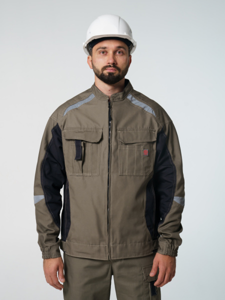 Куртка рабочая мужская №116 хаки, черный, ткань Канвас Куртка рабочая мужская №116 хаки, черный, ткань Канвас