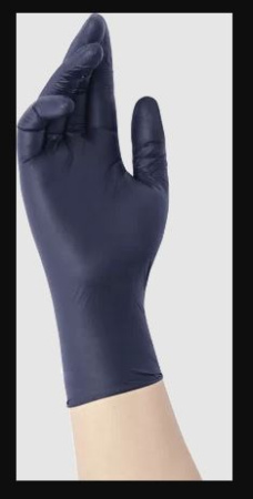 Перчатки нитриловые текстурированные на пальцах, черные по типу HOUSEHOLD Gloves (50 пар), Калибр Libry