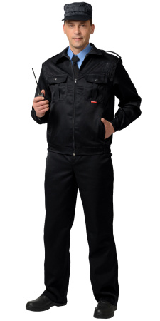 Костюм "Альфа": куртка, брюки (тк. смесовая) чёрный