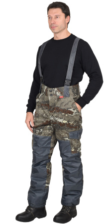 Костюм "ГОРКА" зимний: куртка дл.,брюки (тк.CROWN,отд. серый оксфорд) КМФ "Питон"