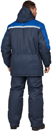 Костюм СПЕЦ зимний, т/синий-василёк Кос 611 смесовая хлопкополиэфирная, пл. 210 г/м² ФСС