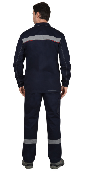 Костюм "Сфера" летний: куртка, брюки темно-синий с СОП пл. 270 г/кв.м
