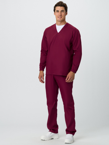 Мужской костюм ХАССП-База (ткань ТиСи, 120), бордовый (ЧЗ) Мужской костюм ХАССП-База (ткань ТиСи, 120), бордовый (ЧЗ)