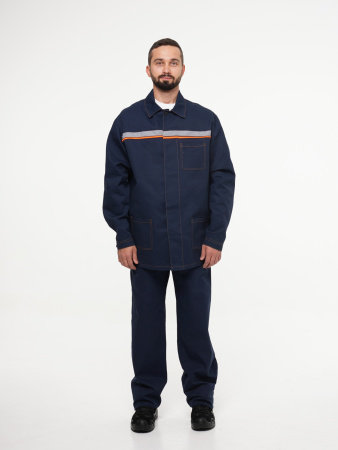 Костюм рабочий мужской №103 (куртка, брюки) тёмно-синий