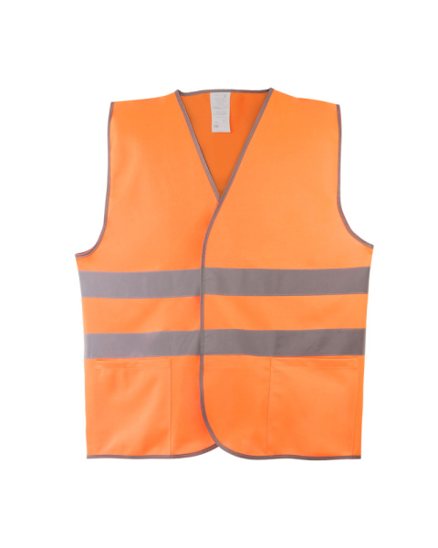 Жилет сигнальный ТИП-1,  оранжевый., 2 кл защиты трикотажное полотно (ЧЗ)