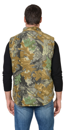 Жилет "ЕВРОПА" двухсторонний оливковый с флисом КМФ "Темный лес" (ЧЗ)