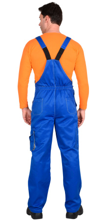 Полукомбинезон "CROWN" цв. васильковый со св. серым Полукомбинезон "CROWN" цв. васильковый со св. серым