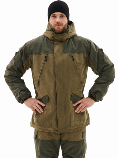 Костюм демисезон "ГЕРКОН-ВЕСНА/ОСЕНЬ" куртка/брюки цвет: ХАКИ/Т.ОЛИВА, ткань: Финляндия (ЧЗ)