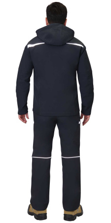 Куртка "Спейс" софтшелл сине-серая