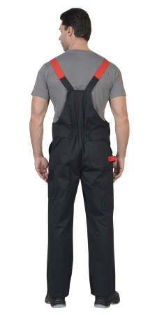 Костюм "Фаворит-Мега": куртка, п/к. сер. с красн. и чер. с СОП (узб.Саржа)