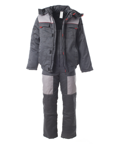 Костюм "ФАВОРИТ-2" зимний: куртка кор., п/ком тёмно-серый с серым тк. Твил (тк.Орин) Эталон Костюм "ФАВОРИТ-2" зимний: куртка кор., п/ком тёмно-серый с серым тк. Твил (тк.Орин) Эталон