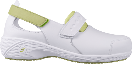 Полуботинки (тип туфли) SAMANTHA (САМАНТА), женские, кожаные ЭВА/резина (белый+зеленый/LGN КРО 4353