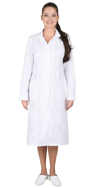 Халат женский с рельефами белый (ЧЗ) Халат женский с рельефами белый (ЧЗ)