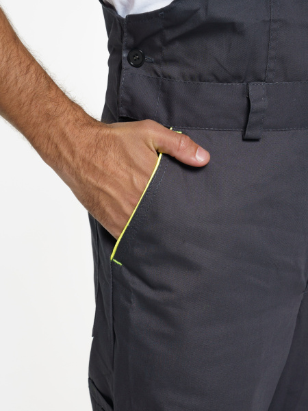 Полукомбинезон "ХОВАРД" :  темно-серый с черной и лимонной отд. (ЧЗ) Полукомбинезон "ХОВАРД" :  темно-серый с черной и лимонной отд. (ЧЗ)