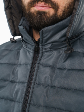 Жилетка мужская зимняя Кур713 цвет серый, ткань п/э