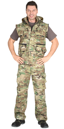 Костюм "Тигр" куртка, брюки (тк. смесовая)  КМФ Мультикам (распродажа)