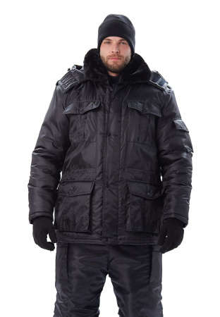 Куртка мужская "Охрана " зимняя черная (ЧЗ) КУР606-280 URSUS