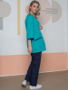 Женский костюм Вояж (ткань ТиСи), светло бирюзовый/темно синий Женский костюм Вояж (ткань ТиСи), светло бирюзовый/темно синий
