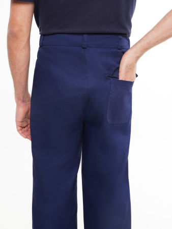 Костюм рабочий мужской №111 (куртка, брюки) тёмно-синий с бордовым без СОП (ЧЗ)