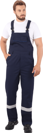 Костюм мужской АНТИСТАТ от МВ и ОПЗ, от стат. элект. (куртка, п/ком)  т.синий/вас. КОС 583 (ЧЗ)