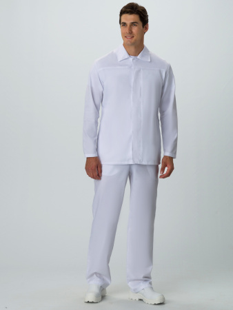 Куртка мужская ХАССП-Премиум (тк.Оптима,160), белый (ЧЗ)
