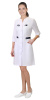 Халат "БРАЙТЛИ" женский белый с синим, тк.Твил стрейч (ЧЗ) Халат "БРАЙТЛИ" женский белый с синим, тк.Твил стрейч (ЧЗ)
