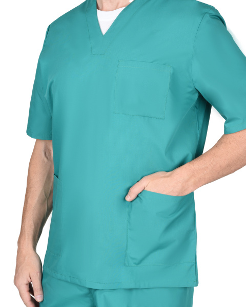 Костюм хирурга универсальный: блуза, брюки зелёный Костюм хирурга универсальный: блуза, брюки зелёный