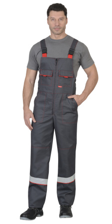 Костюм "Навигатор" летний: куртка, п.комб. серый с красным и СОП (распродажа)