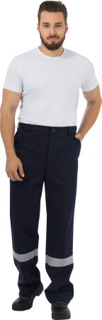 Костюм сварщика ГЕФЕСТ 2, т.синий-красный, куртка/брюки, Свартекс 350, КОС 079