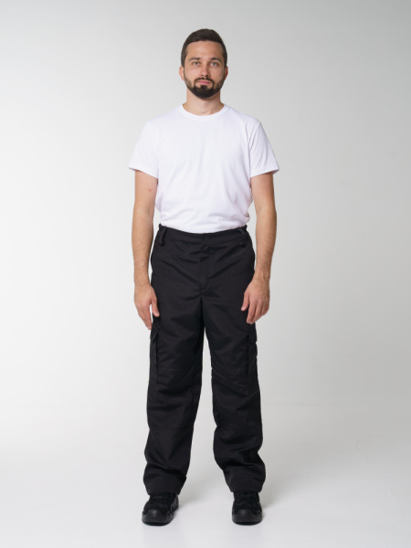 Брюки рабочие мужские №106 черные, ткань Рип-стоп