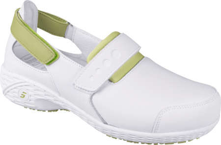 Полуботинки (тип туфли) SAMANTHA (САМАНТА), женские, кожаные ЭВА/резина (белый+зеленый/LGN КРО 4353