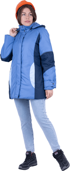 Куртка ВИРАЖ зимняя, василёк-т/синий, женская Кур 671 Дьюспо, пл. 90 г/м² (ЧЗ) Куртка ВИРАЖ зимняя, василёк-т/синий, женская Кур 671 Дьюспо, пл. 90 г/м² (ЧЗ)
