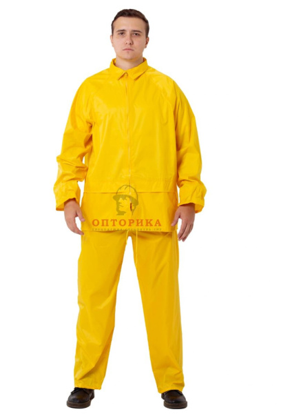 Костюм "РосМарка" нейлоновый с ПВХ влагозащитный, желтый