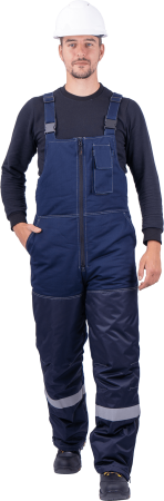 Костюм ПЕТРОЛЕУМ-2 зимний, куртка, полукомбинезон, жилет, т/синий