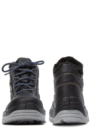 Ботинки кожаные утепленные БЕРГЕН ПУ/ТПУ, металлический подносок