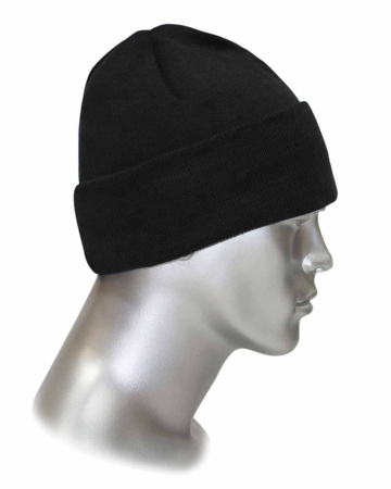 Шапка полушерстяная "Люкс" черная