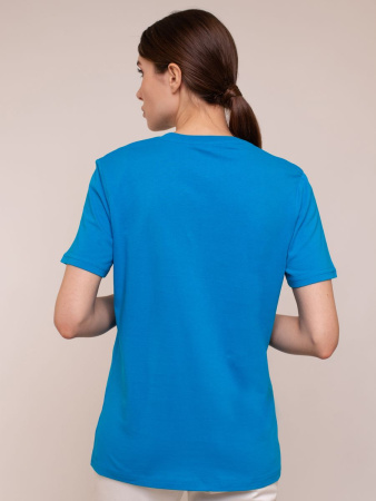 Футболки МУЖСКИЕ трикотажные (состав: 100% х/б); плотность 180 гр/м² (Голубой)