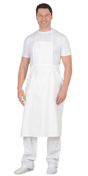 Фартук повара с грудкой (бязь) белый (ЧЗ) Фартук повара с грудкой (бязь) белый (ЧЗ)