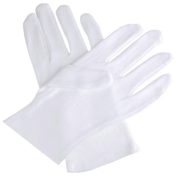 Перчатки безворсовые шитые трикотажные 100% хб (парадные) ПЕР К1009