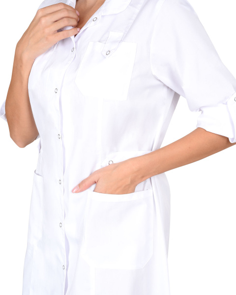 Халат "Глэм" женский белый (ЧЗ) Халат "Глэм" женский белый (ЧЗ)