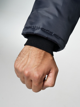 Куртка мужская зимняя Кур704 ткань Оксфорд, цвет темно-серый с черным