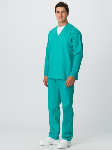 Мужской костюм ХАССП-База (ткань ТиСи, 120), бирюзовый (ЧЗ) Мужской костюм ХАССП-База (ткань ТиСи, 120), бирюзовый (ЧЗ)