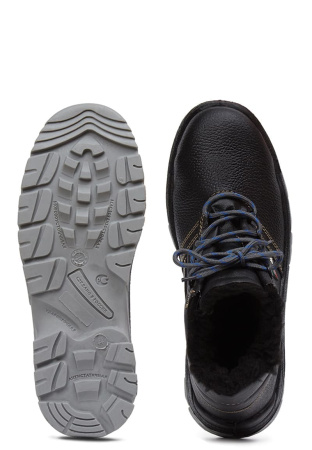 Ботинки кожаные утепленные БЕРГЕН ПУ/ТПУ, металлический подносок