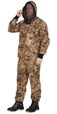 Костюм противоэнцефалитный "АНТИГНУС": куртка, брюки (тк.смесовая с пич эффект) Змея олива