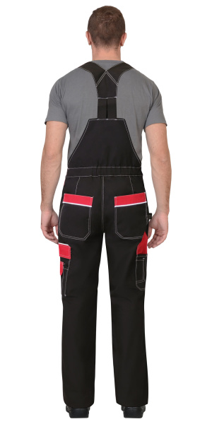 Полукомбинезон "АГАТ" черный с красным (малиновым) (ЧЗ) Полукомбинезон "АГАТ" черный с красным (малиновым) (ЧЗ)