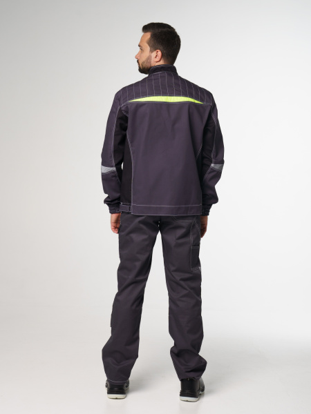 Куртка мужская Фаворит-Мега №116 серый, черный, лимонный (ЧЗ)