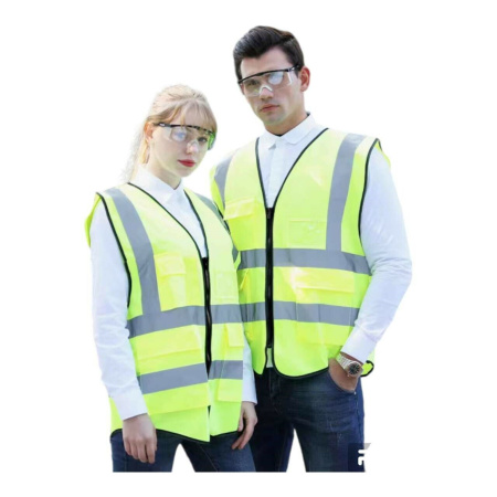 Жилет сигнальный светоотражающий 130 гр СОП 4*50 мм (желтый), арт.ЖИЛ-130 (4) PG (ЧЗ) АРТ СИЗ