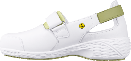 Полуботинки (тип туфли) SAMANTHA (САМАНТА), женские, кожаные ЭВА/резина (белый+зеленый/LGN КРО 4353