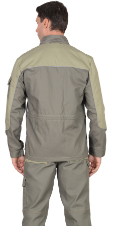 Куртка "Вест-Ворк" удлиненная, т.оливковый со св.оливковым (ЧЗ)